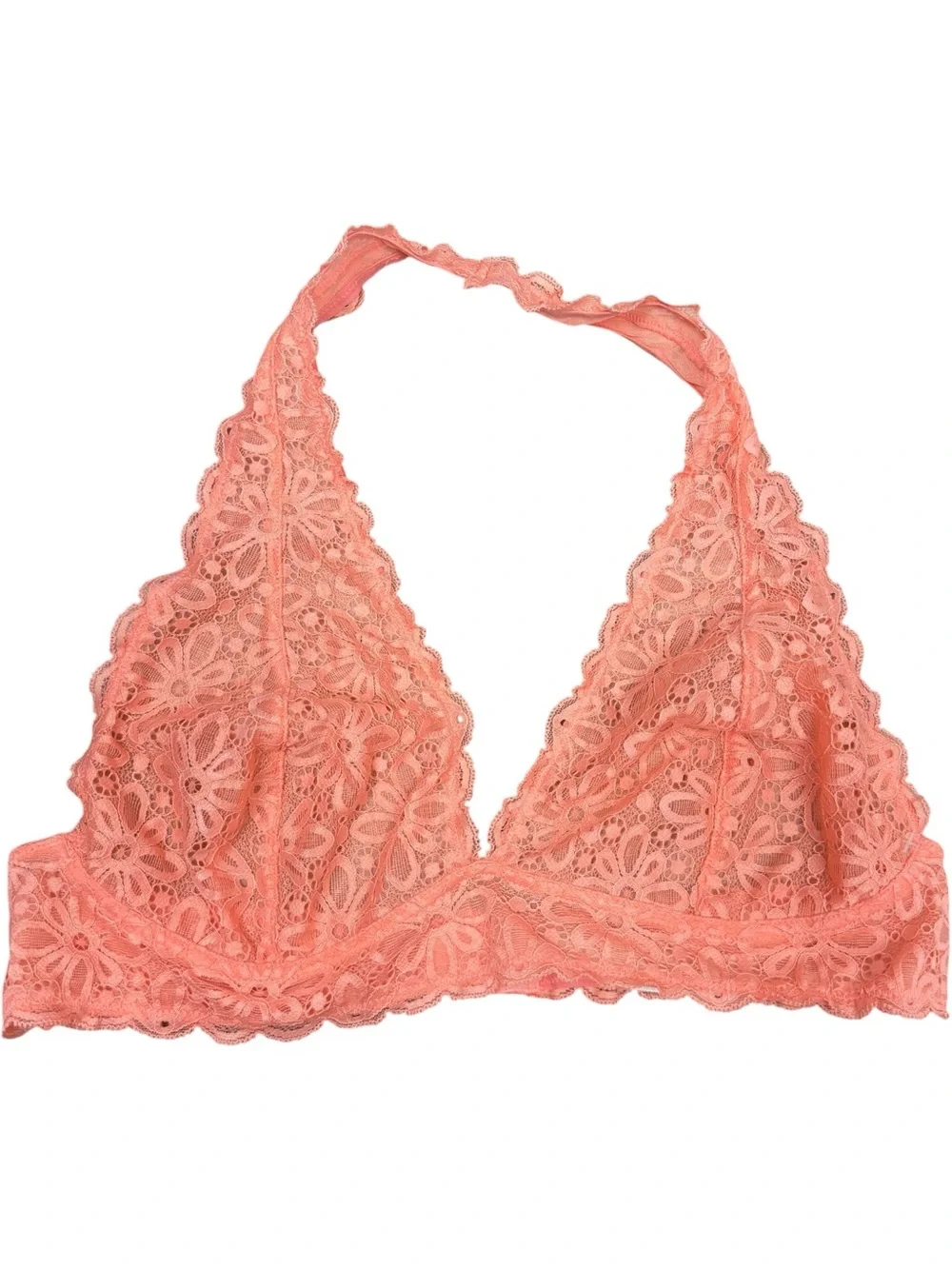 Anthropologie Lace Floral Peach Bra